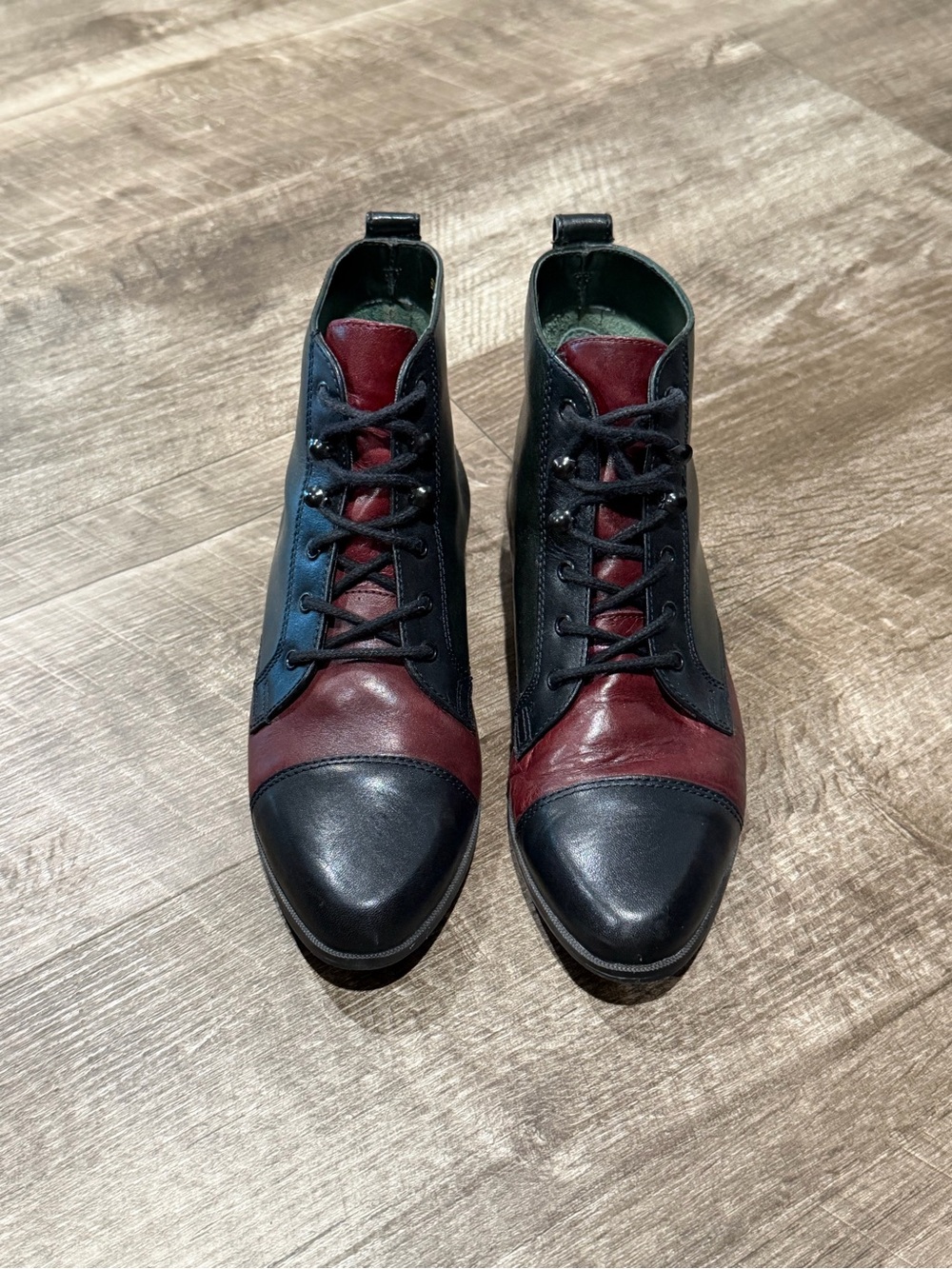 Vintage Ankle Booties By Ellemenno Lace Up Bobbie Joe Boots Womens Size 6.5M
